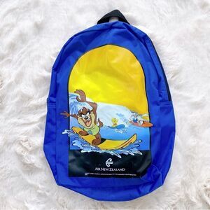 Vintage Air New Zealand x loony toons Kids Backpack blue travel bag